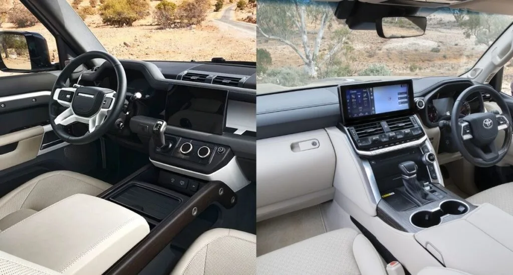 INTERIORS defender vs land cruiser