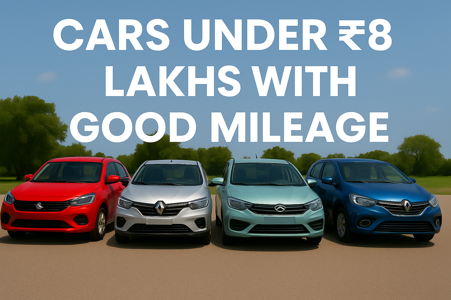 Cars Under 8 Lakhs with Good Mileage in India