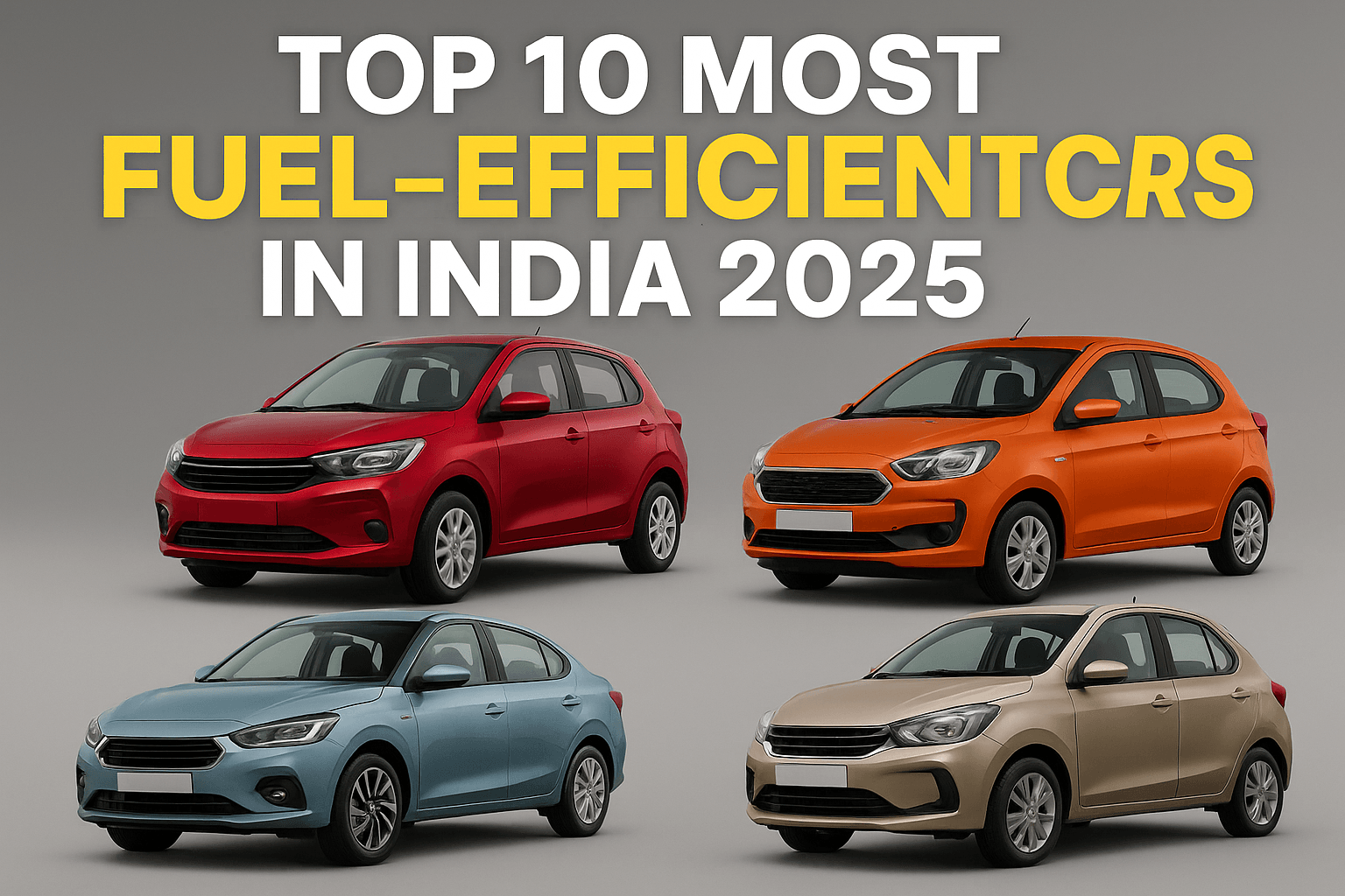 Top 10 Most Fuel-Efficient Cars in India 2025